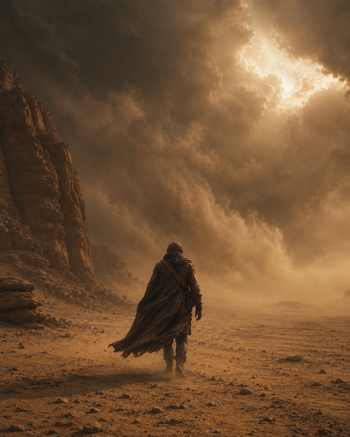 Cinematic Desert Wanderer