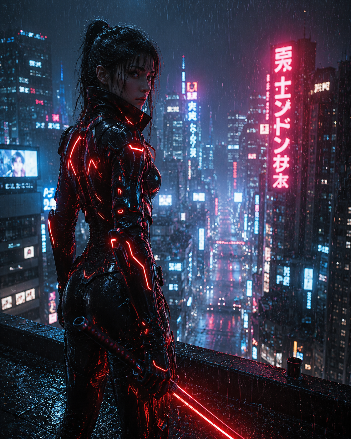 Cyberpunk Female Assassin
