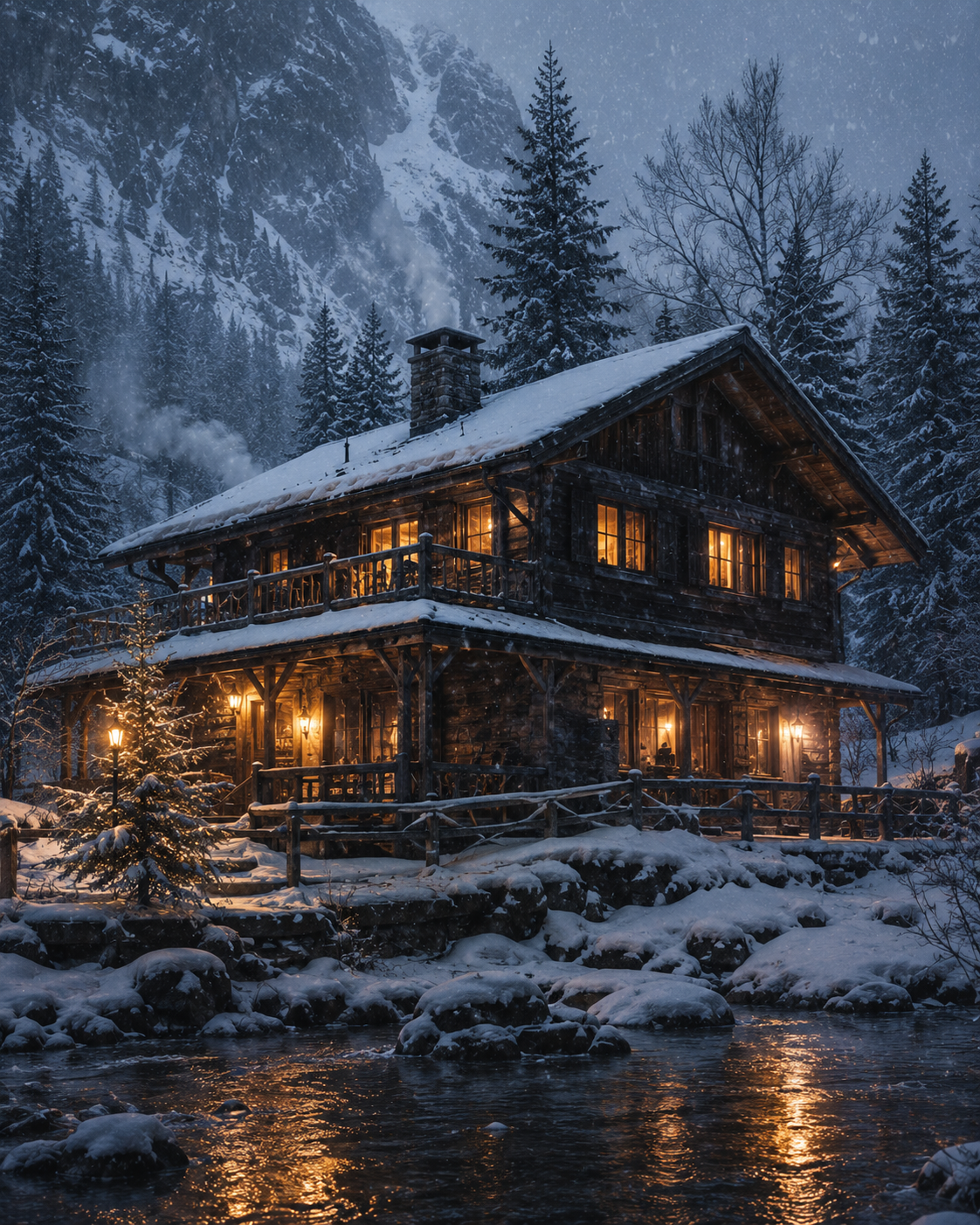 Realistic Mountain Cabin